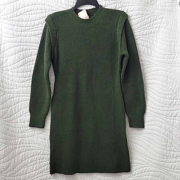 Women's Ribbed Knit Turtleneck Bodycon Stretch Long Sleeve Tube Sweater Dress - Picture 5 of 11